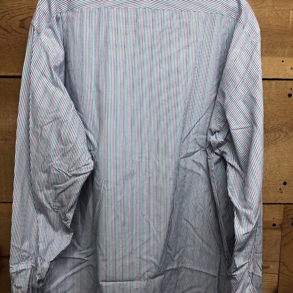 Turnbull & Asser Striped French Collar Dress Shirt Button Down Mens Size 17-43 - Picture 9 of 10